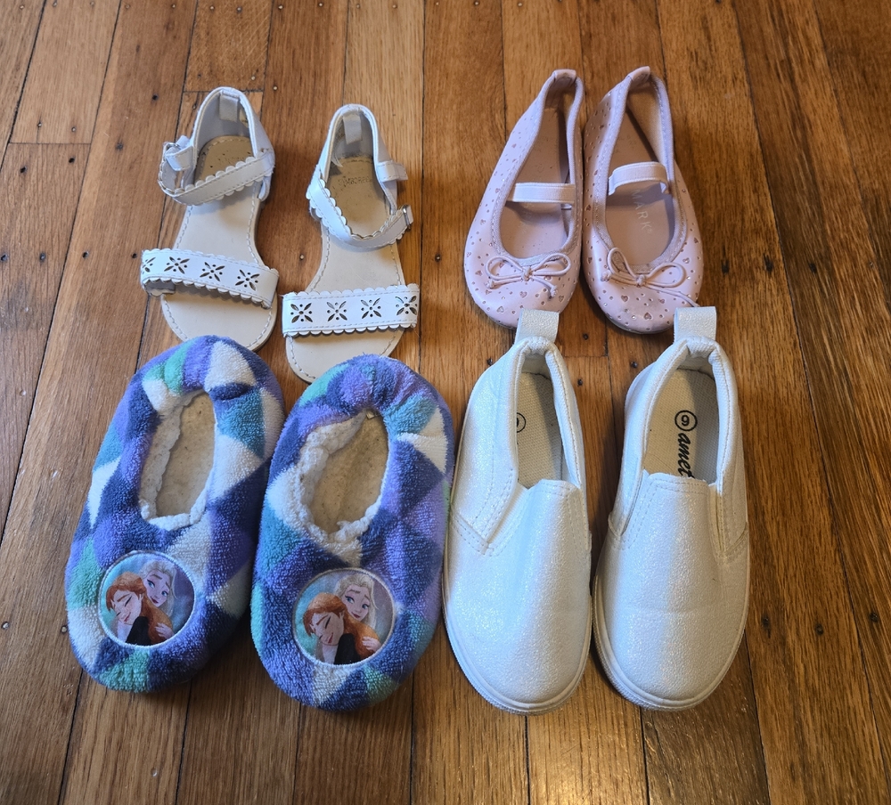 Kids White Glitter Slip-On Sneakers - Comfortable Everyday Shoes